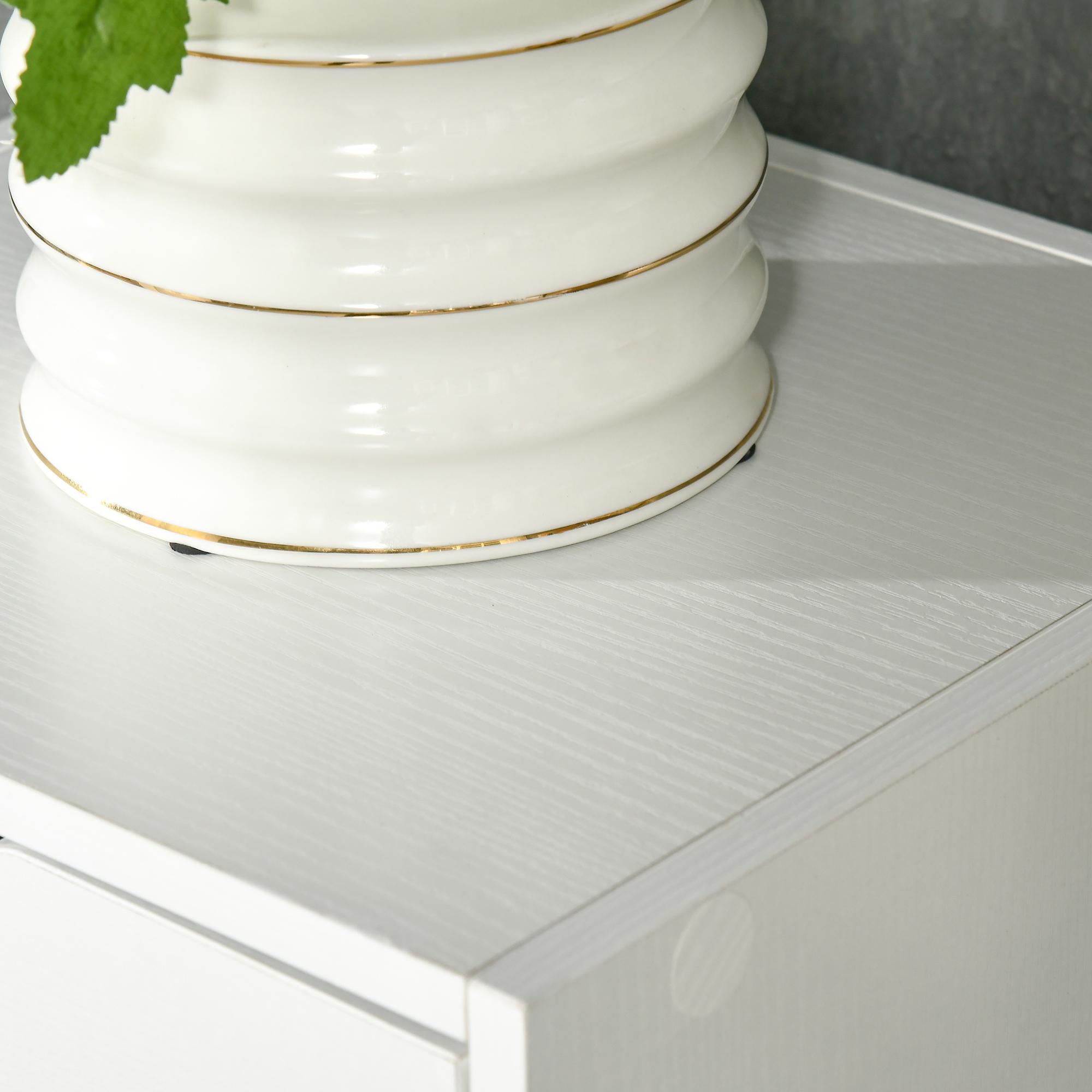 Mobile Scarpiera 88x30x93 cm 12 Paia di Scarpe 1 Cassetto Bianco