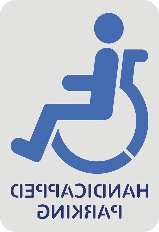 Disegno stencil per handicap 29,7 x 21cm stencil per pittura in plastica - parco auto per disabili - disegno riutilizzabile per parcheggi