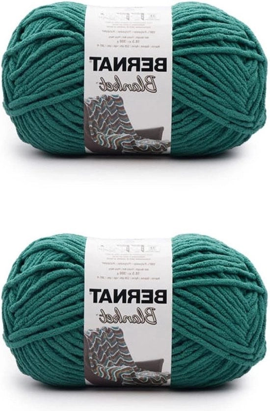 Seta per coperte Bernat in verde malachite - Pacchetto di 4