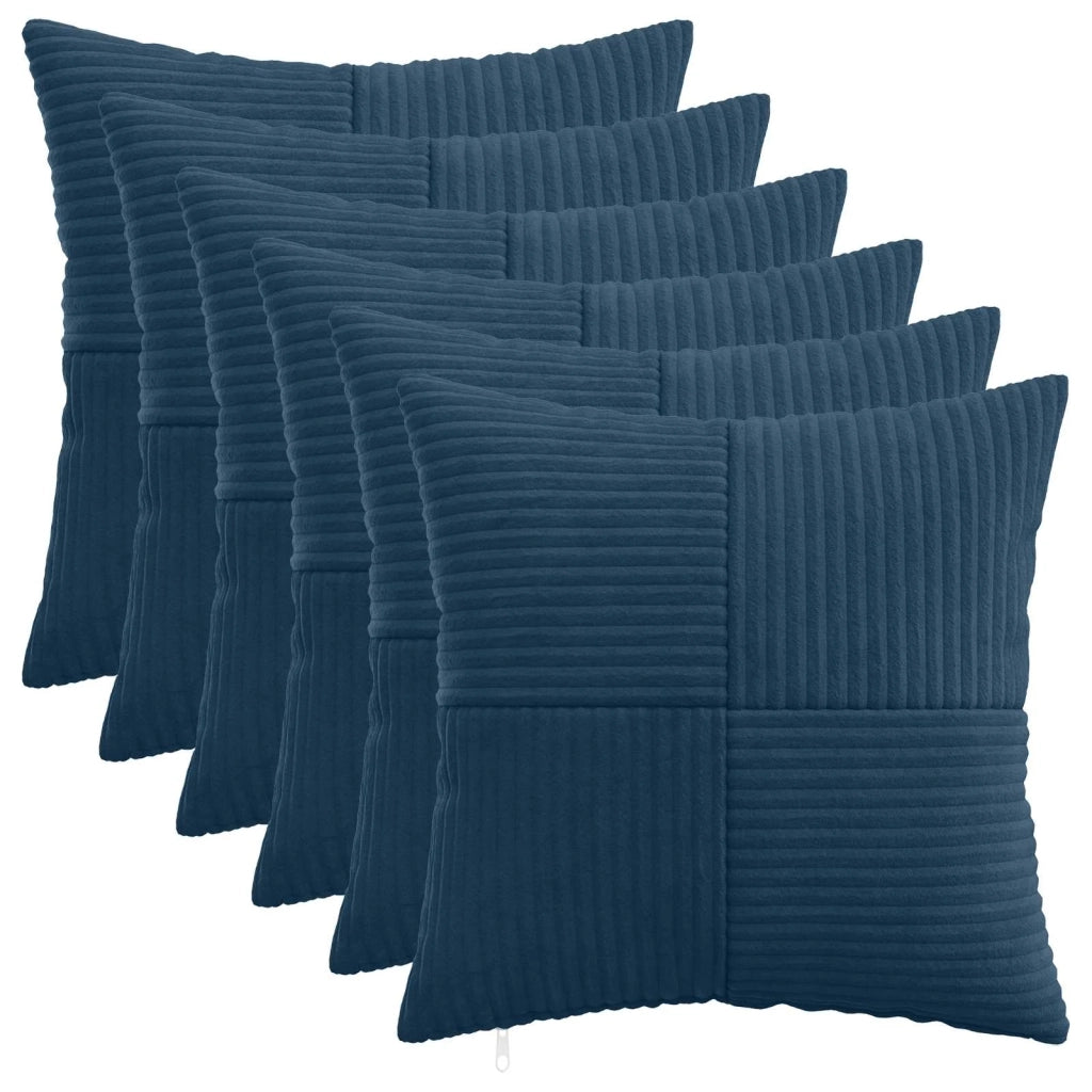 Federa 6 pcs ALMELO Blu navy 50 x 50 cm corduroy 914918