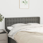 Testiera ad Orecchio Grigio Scuro 147x16x78/88 cm in Tessuto 3119201