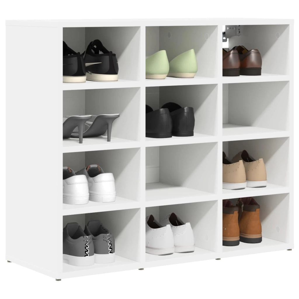 Mobile per scarpe-Scarpiera Bianco 77,5 x 30 x 67 cm Legno multistrato