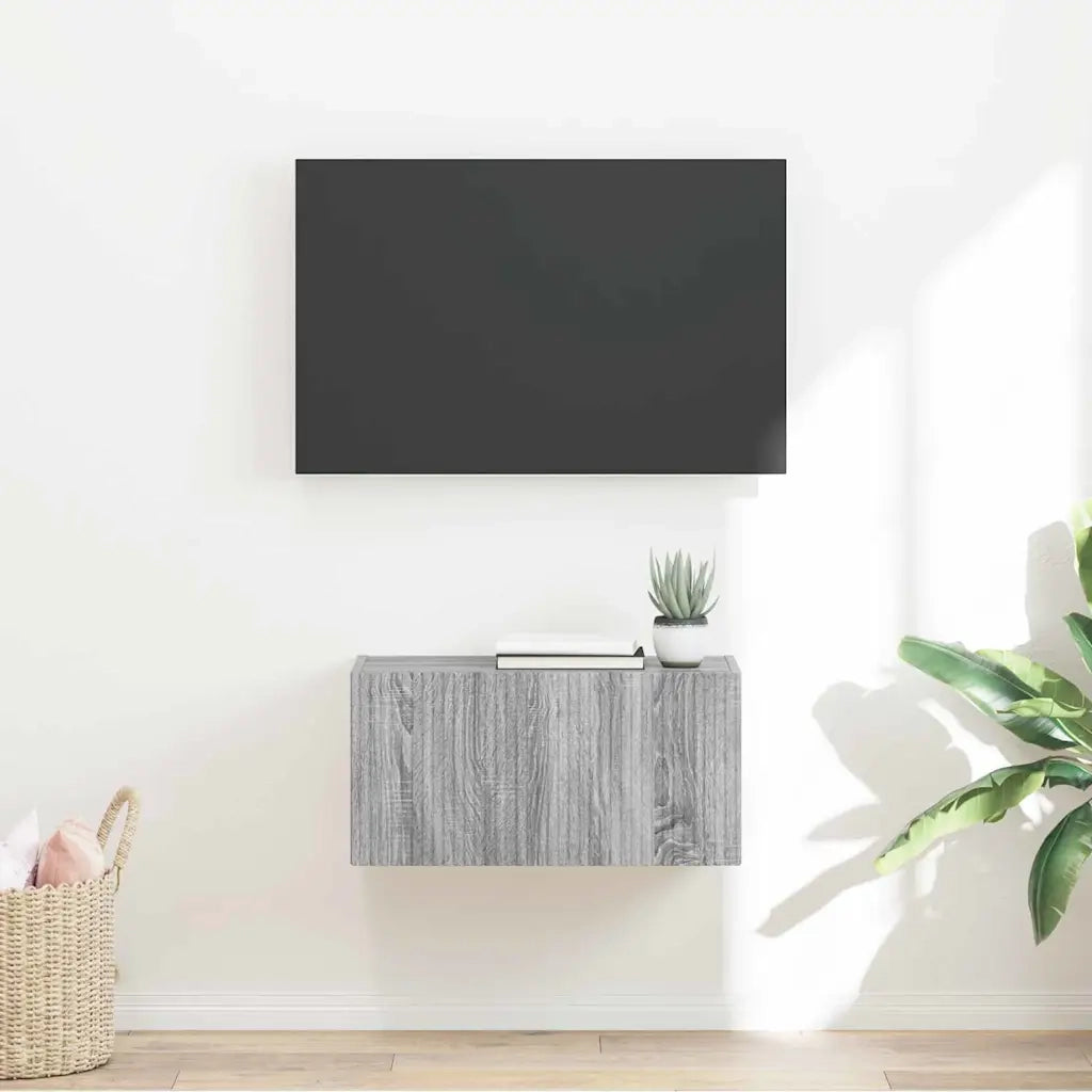 Mobile TV da parete Grigio Sonoma 60 x 31 x 29,5 cm 892201