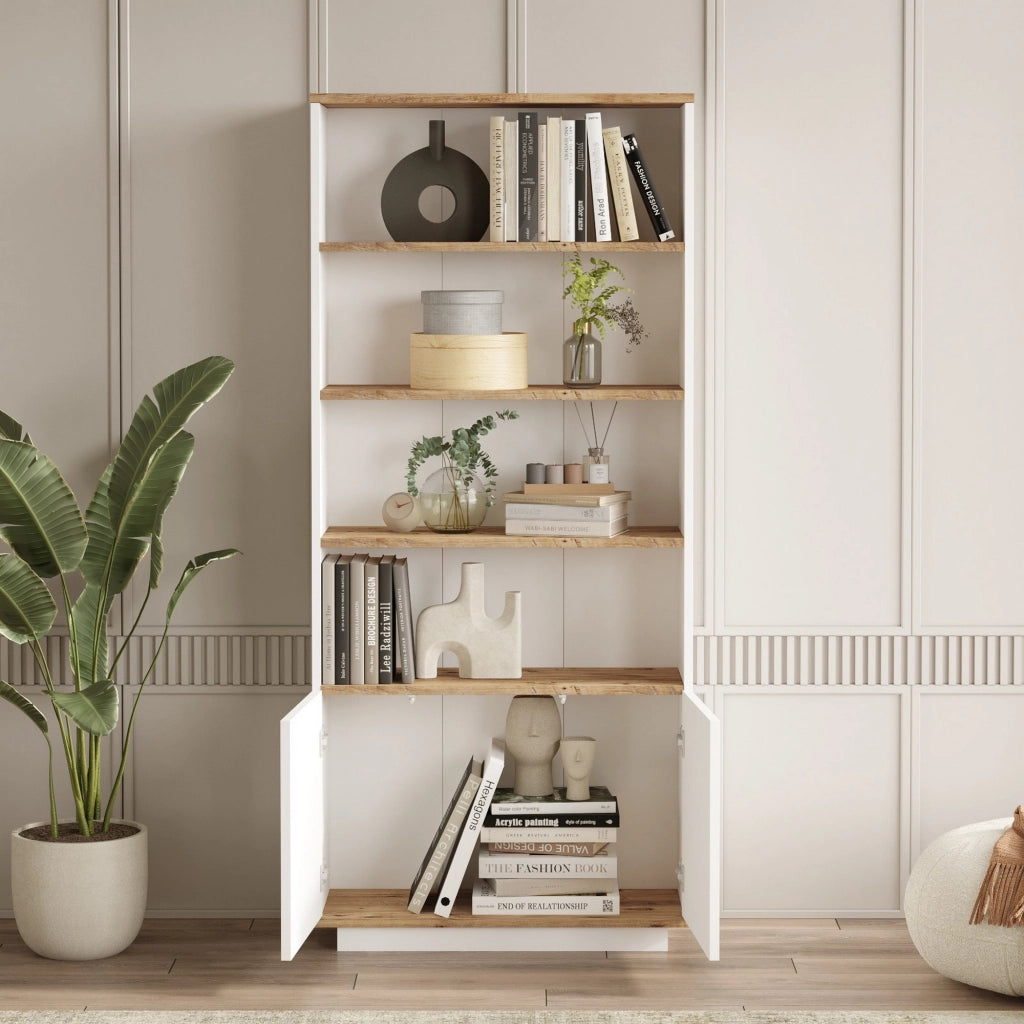 Stienta, set Mobili da Soggiorno Modulabile, Marrone Rovere Nodi