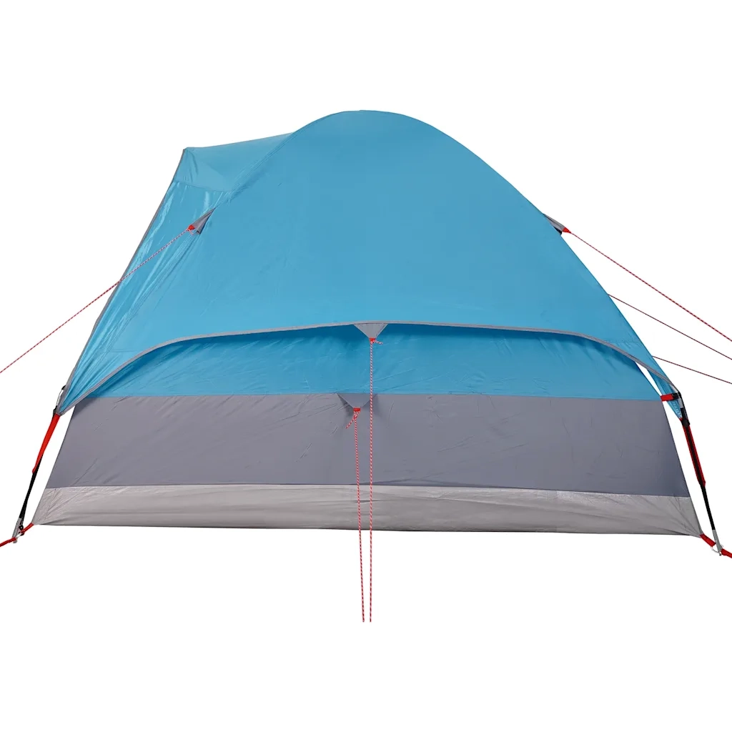Tenda da Campeggio a Cupola per 4 Persone Blu Impermeabile
