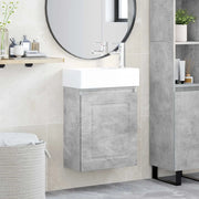 Mobile bagno con rubinetto Grigio Cemento 45,5 x 22,5 x 84 cm