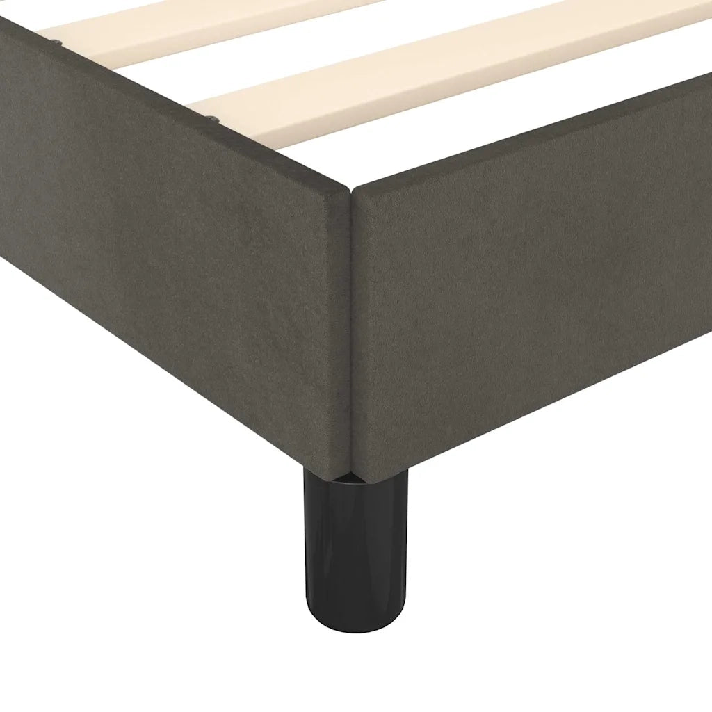 Giroletto senza Materasso Grigio Scuro 180x200 cm Velluto 347586