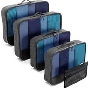 Organizzatore di Bagaglio Leggero - Set di Cubi di Packing - Organizzatore di Valigia - Borsa da Viaggio Portatile - Cubo di Imballo - Ripiegamento Senza Rigidità