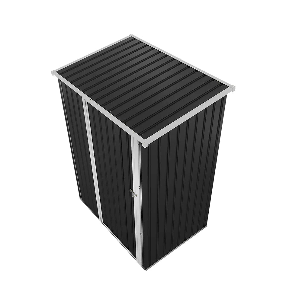 Casetta da giardino in acciaio zincato nero 1,51x1,03xh1,96 m - 48kg- 1,55 metri quadri