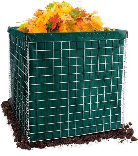 Compostatore per giardino da 1000L - 100x100x100cm Compostatore metallico per compostare rifiuti di giardino e cucina