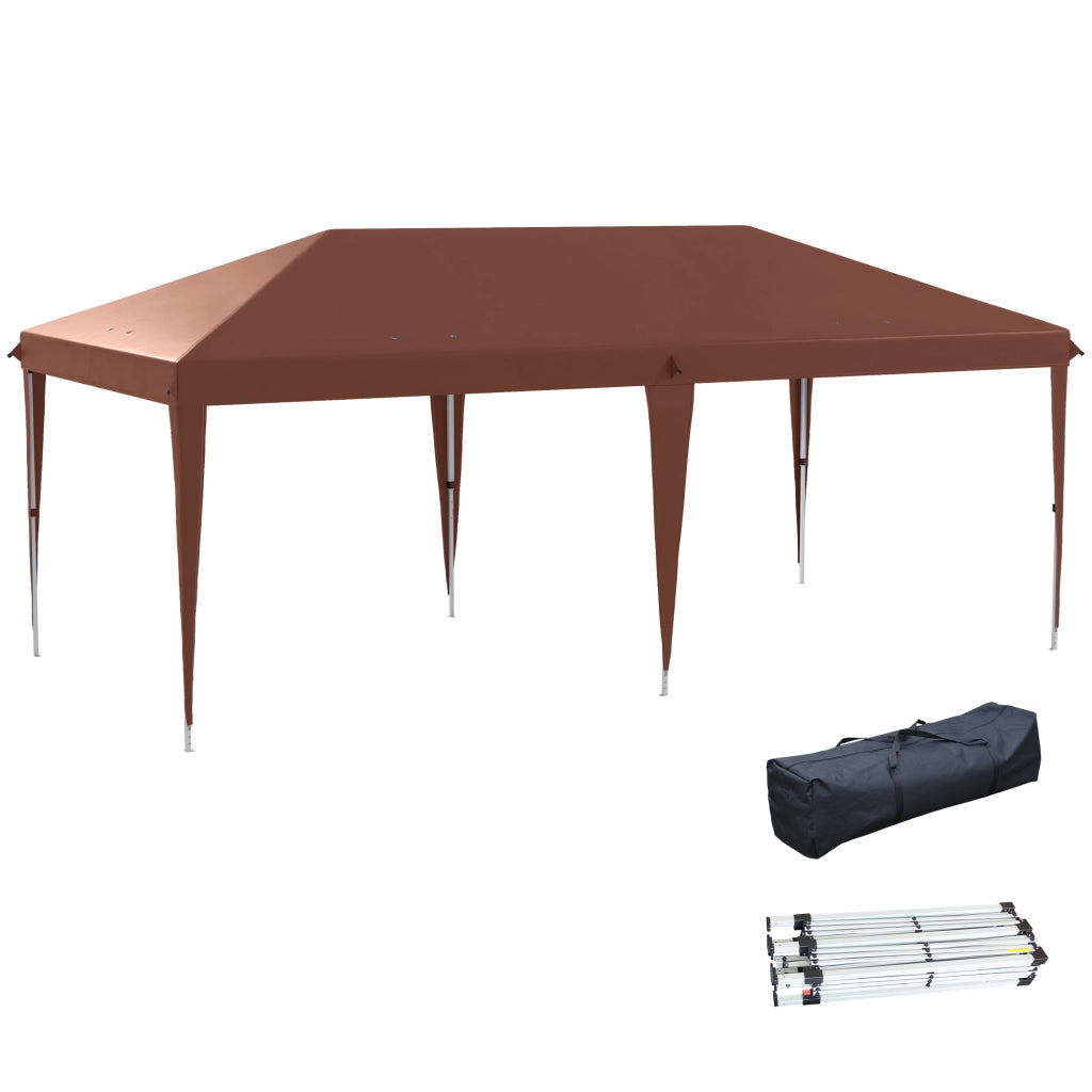 Tonnelle da giardino ¨C zephmum ¨C 6x3 m marrone acciaio