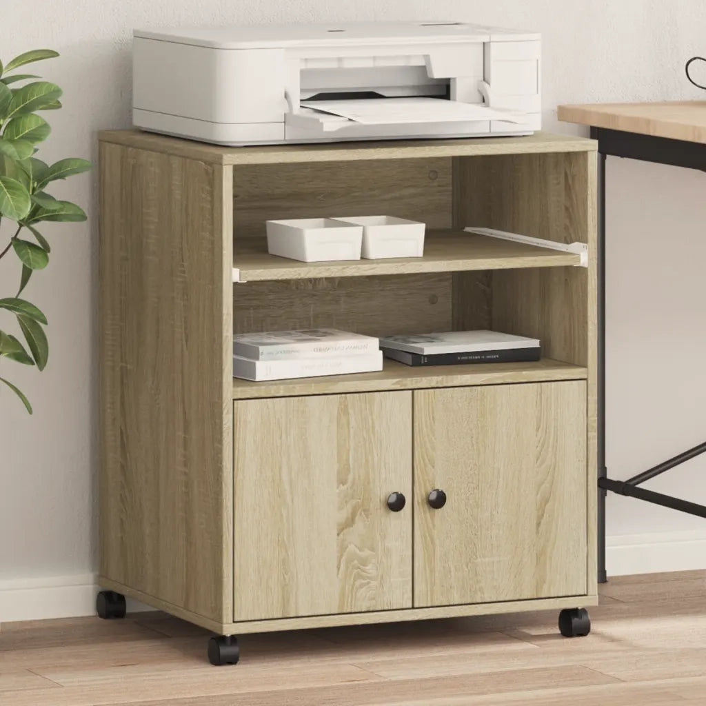 Supporto per Stampante con Ruote Rovere Sonoma 60x48x74 cm CFW8742325