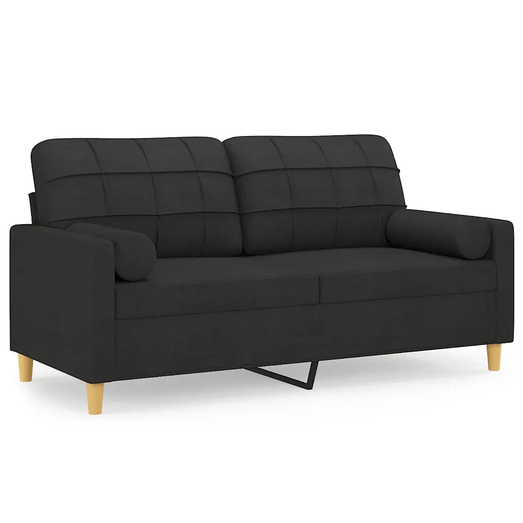 Divano a 2 Posti con Cuscini-Sofa 2 Posti con Cuscini Tortora 140 cm in Tessuto 399408