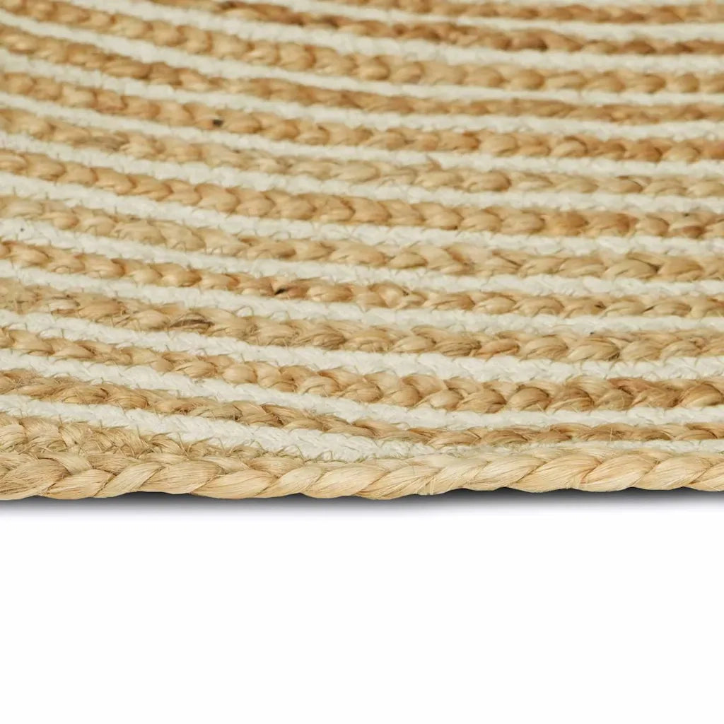 Tappeti per area Naturale e Bianco 152 x 245 cm Juta