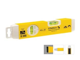 LIVELLA IN MATERIALE SINTETICO TORPEDO MOD.70 TM  cm.22 2 bolle (02190)    STABILA