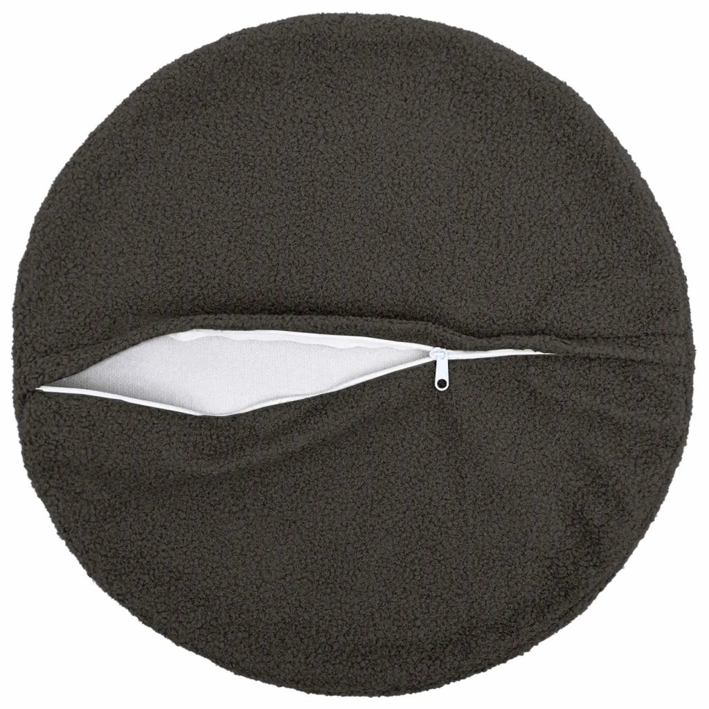 Federa 2 pcs HEERLEN Grigio Scuro Ø 50 cm Bouclé 922623