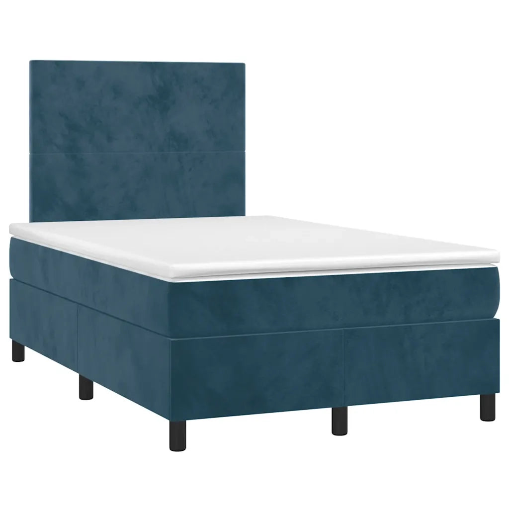 Letto a Molle con Materasso e LED Blu Scuro 120x200cmcod mxl 99052
