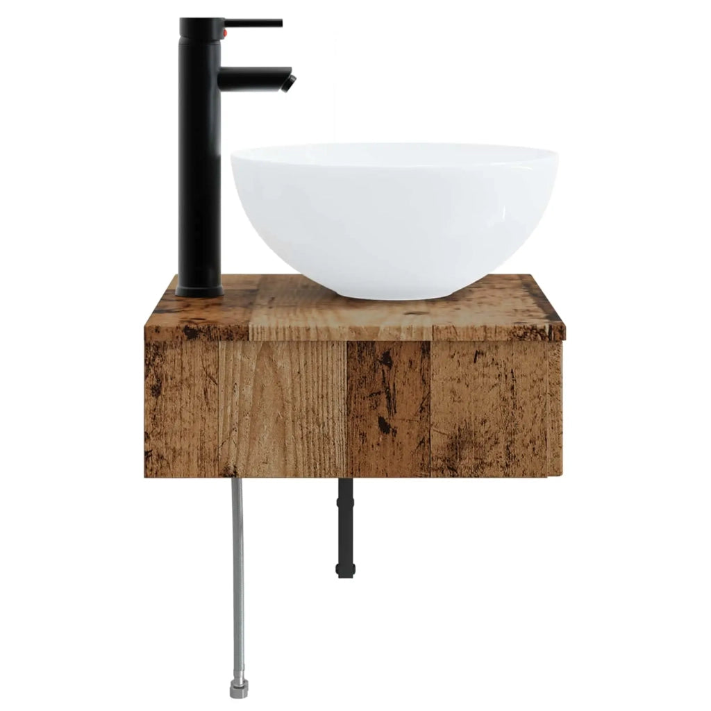 Lavabo da Parete Legno antico 40 x 41 x 40,5 cm CFW1236134