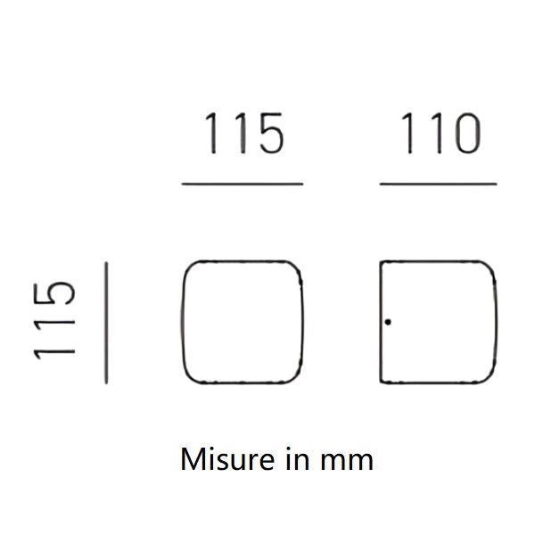 APPLIQUE DA PARETE FINITURA ACCIAIO ANTICATO BIEMISSIVA 2XGX53 BABOL A GEA