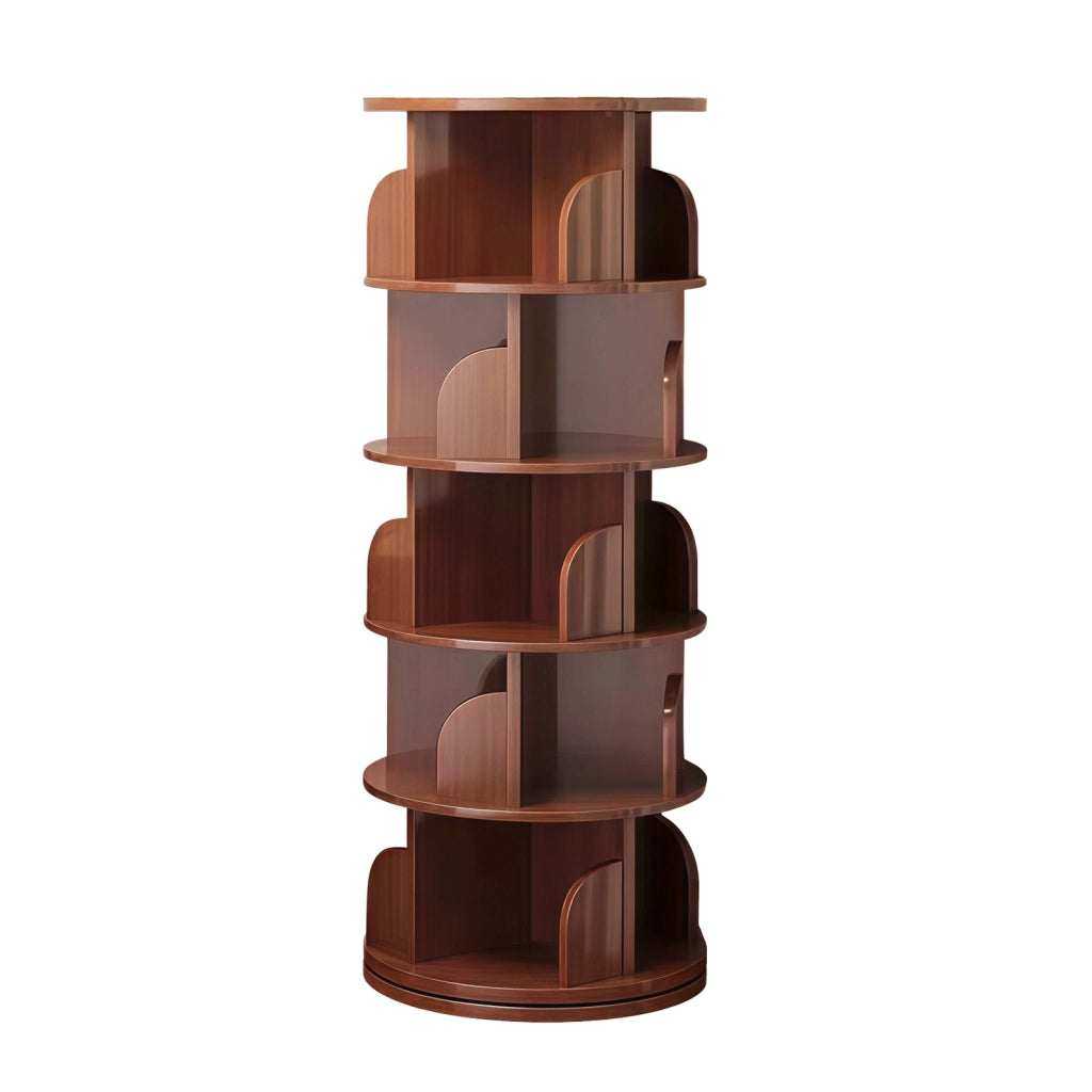 LIBRERIA girevole 360° 59 x 56 x 26 cm MDF noce