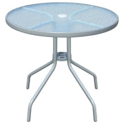 Set da Pranzo da Esterno 5 pz | Set Salotto da Giardino in Acciaio Nero