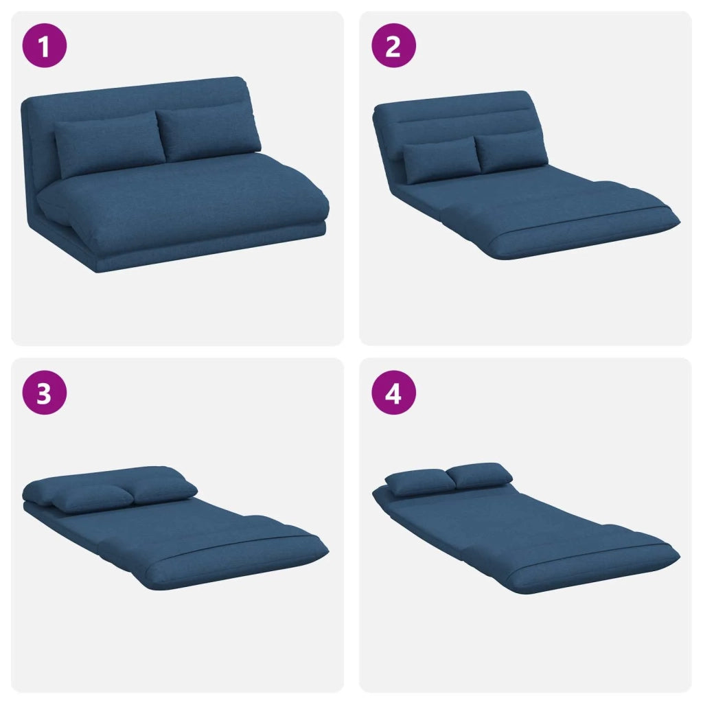 Sedia a pavimento regolabile Blu Tessuto