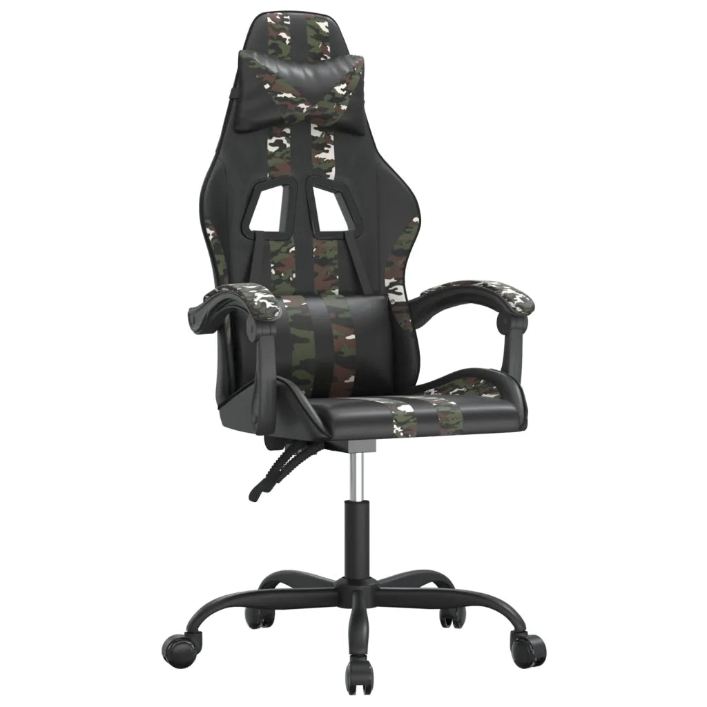 Sedia da Gaming Nero e Mimetico in Similpelle cod mxl 77169