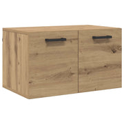 Mobiletto a muro moderno 60 x 36,5 x 35 cm con anta a battente stile minimalista finitura in rovere ingegnerizzato realizzato artigianalmente 02_0052495