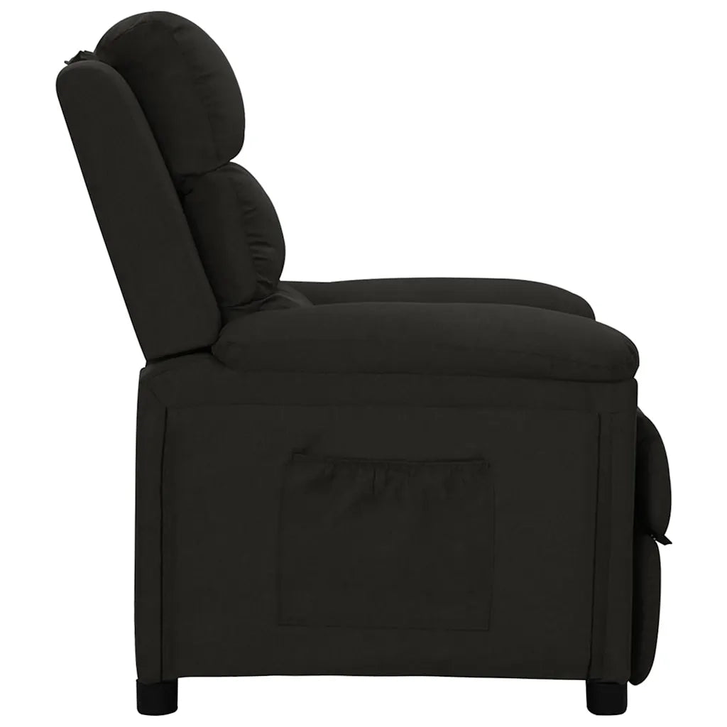 Divano Sedia-Poltrona Reclinabile in Tessuto Nero 142778
