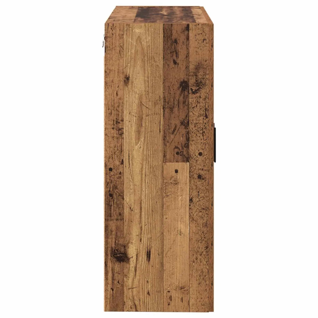 Mobiletto a muro 2 pcs Legno vecchio 69,5 x 34 x 90 cm 3394530