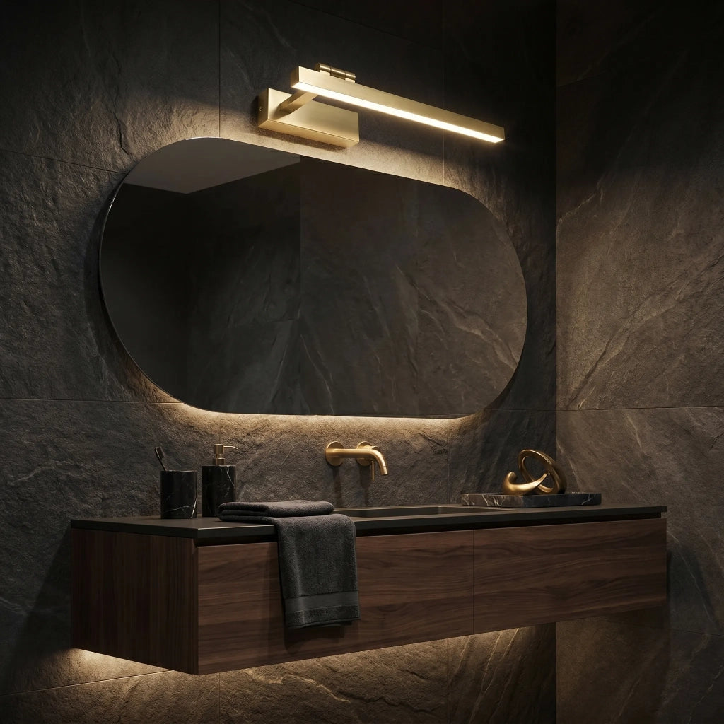 Applique Da Bagno Led Swe031-1w 40cm Brush Gold