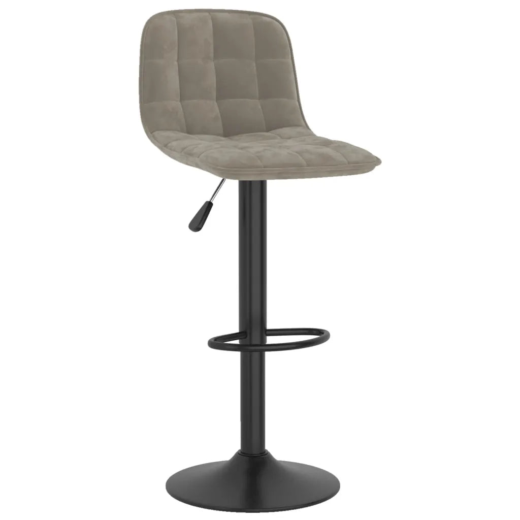Sgabelli da Bar 2 pz Grigio Chiaro in Velluto 333991