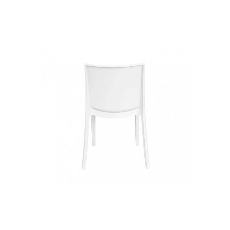 SEDIA PERLA IN COLORE BIANCO 55 X 47 X H82 CM