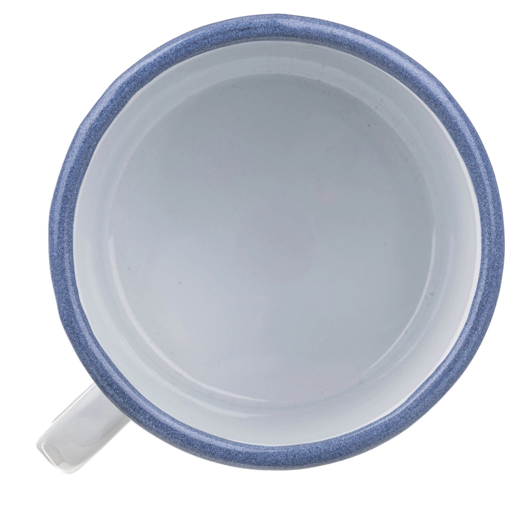 Tazza smaltata KADAX da 400 ml, 8 cm, stile retrò, con manico.