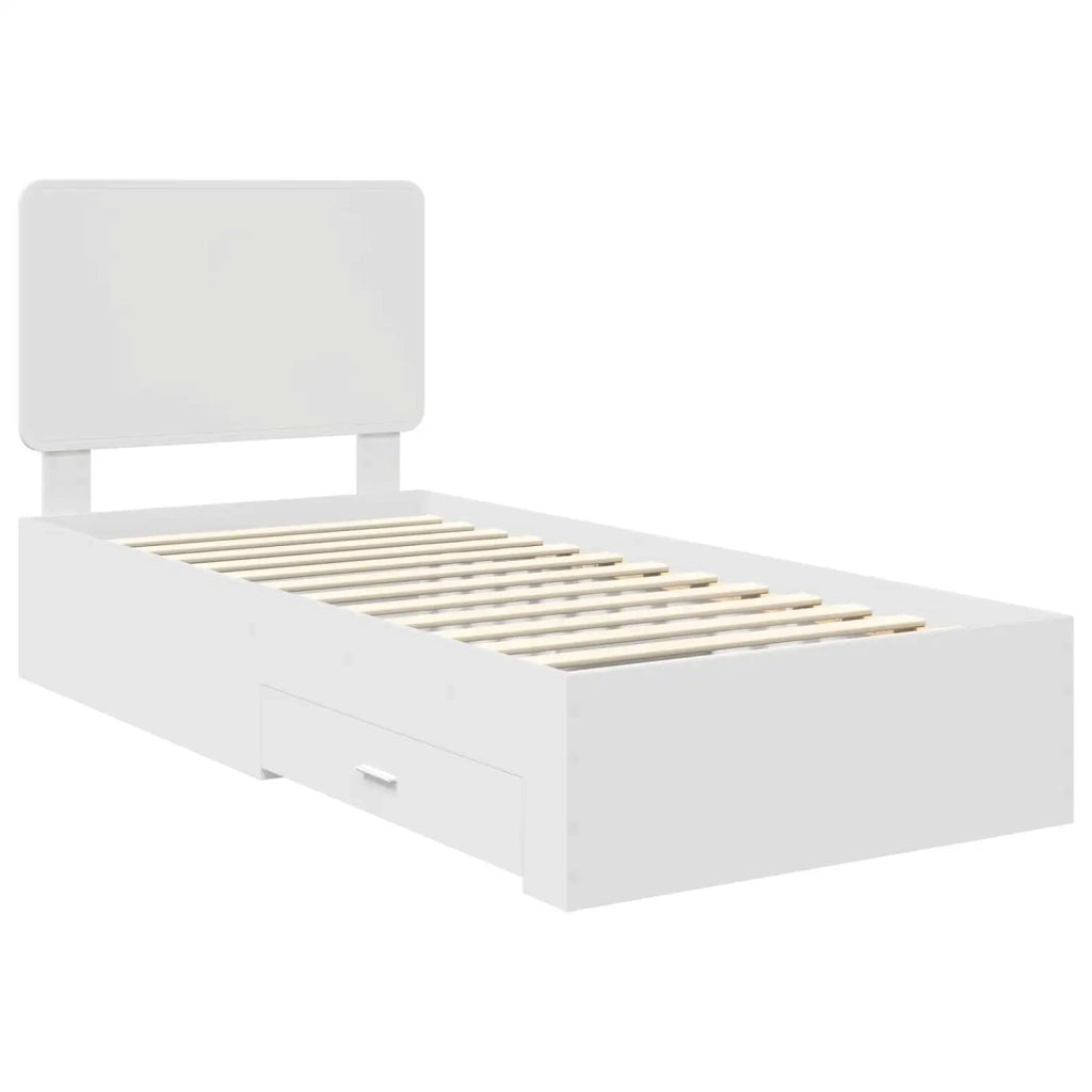 Struttura del letto Bianco 90 x 190 cm Legno multistrato 3412837