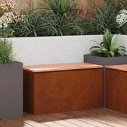 Panchina da giardino Ruggine 80 x 40 x 43 cm acciaio corten