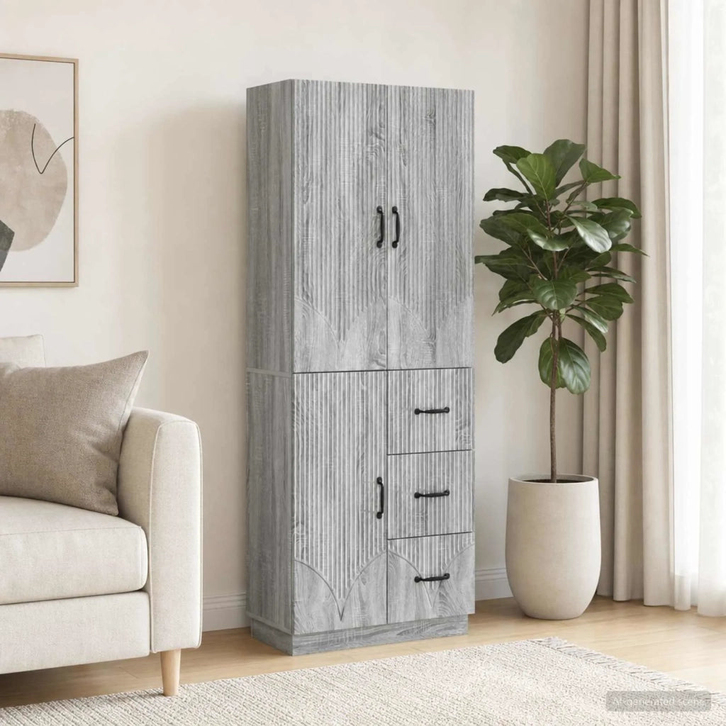 Set di armadi 2 pcs Sonoma grigio Legno ingegnerizzato 3416823