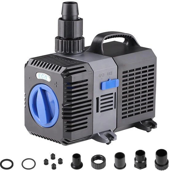 Pompa per vasca 4500 L/H - Efficace in termini di energia - Regolabile - Asceramica - Silenziosa - Trasporta detriti fino a 6 mm - Pompaggio dell'acqua
