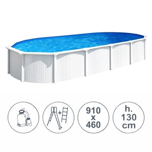 Piscina fuori terra in acciaio WHITE POOL 910x460x130 cm