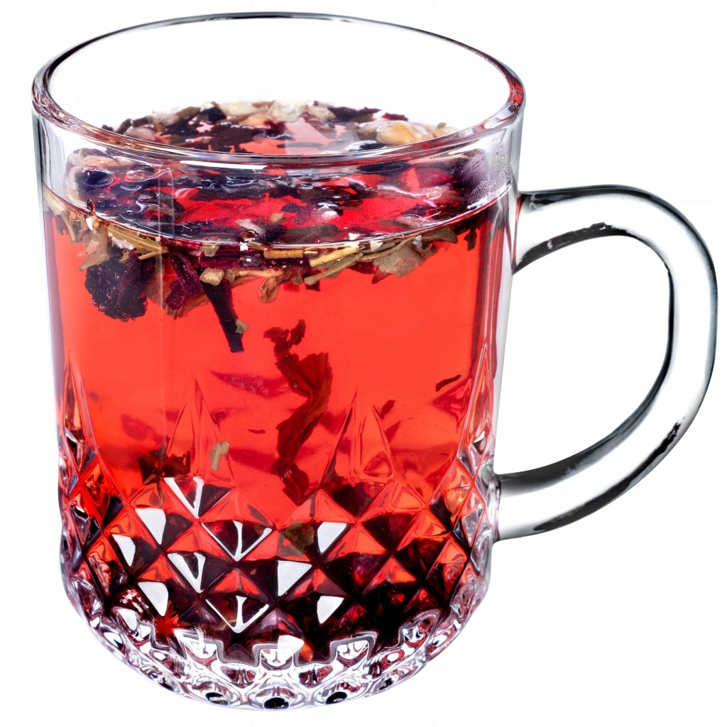 Tazza da tè/caffè KADAX da 230 ml con manico, in vetro spesso.