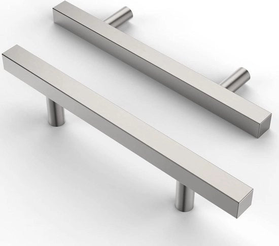 Maniglie in acciaio inossidabile lucidato a specchio nichelato - distanza di apertura 128 mm - maniglie per cucina e maniglie per armadio - per armadi a cucina e armadi per abbigliamento