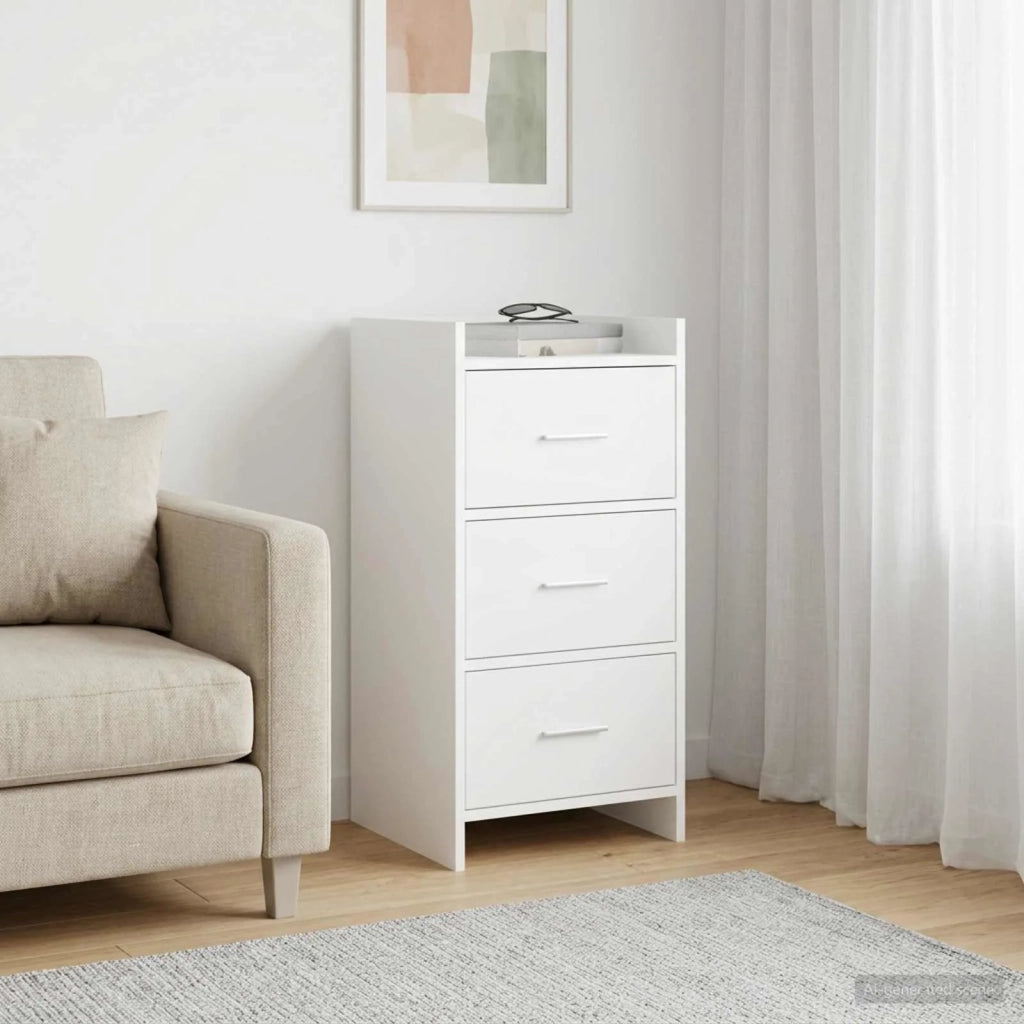 Credenza Bianco 40 x 36 x 80 cm Legno ingegnerizzato 8011059