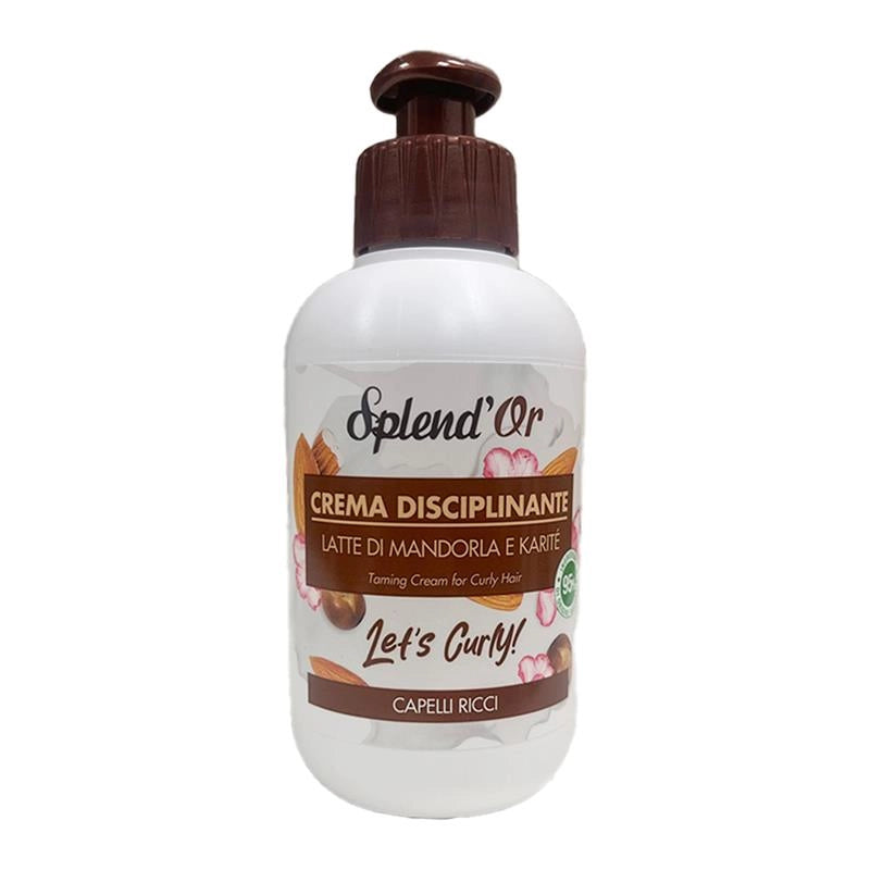 SLEND'OR CREMA DISCIPLINANTE PER CAPELLI RICCI CON LATTE DI MANDORLA E KARITÈ INGREDIENTI 95% DI ORIGINE NATURALE 200 ML