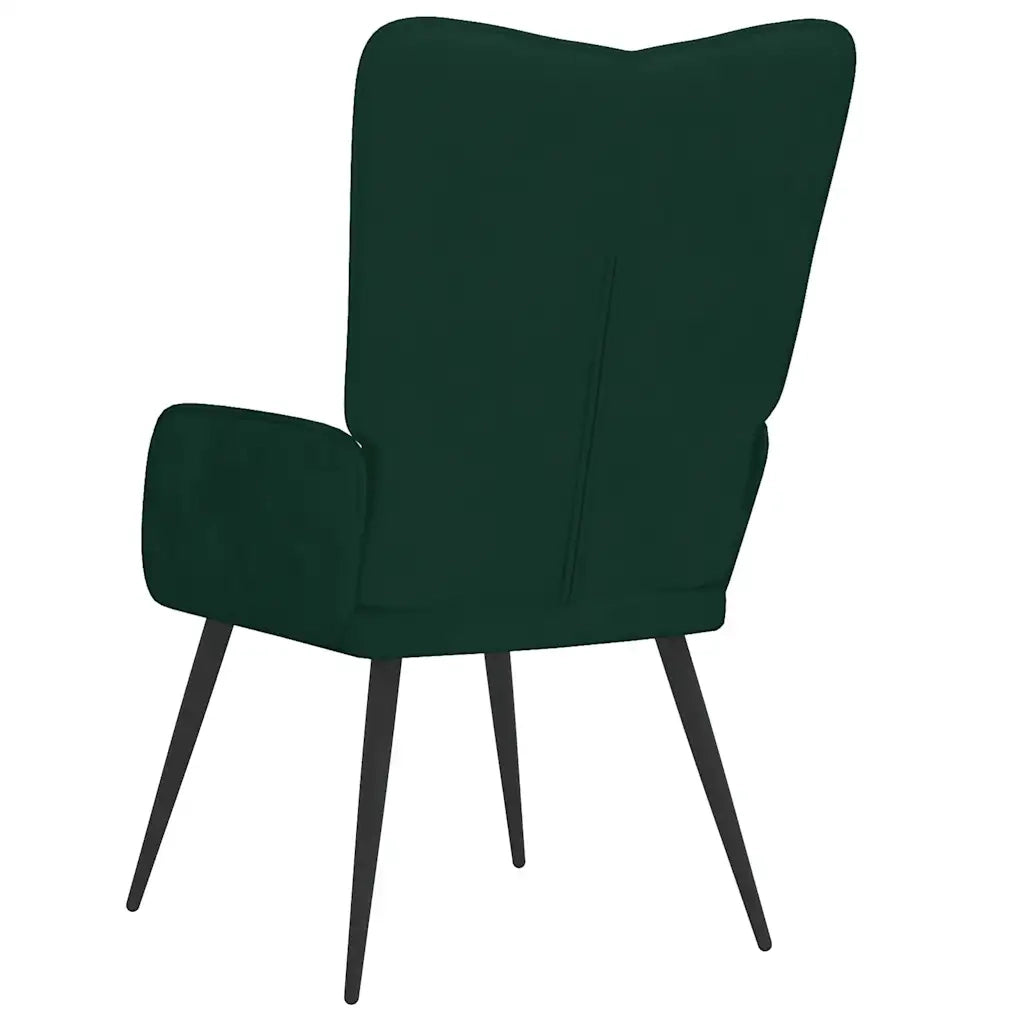 Sedia Relax Verde Scuro in Velluto