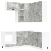 Unità Cucina LUCCA 8 pcs Grigio Cemento Legno ingegnerizzato 3438404