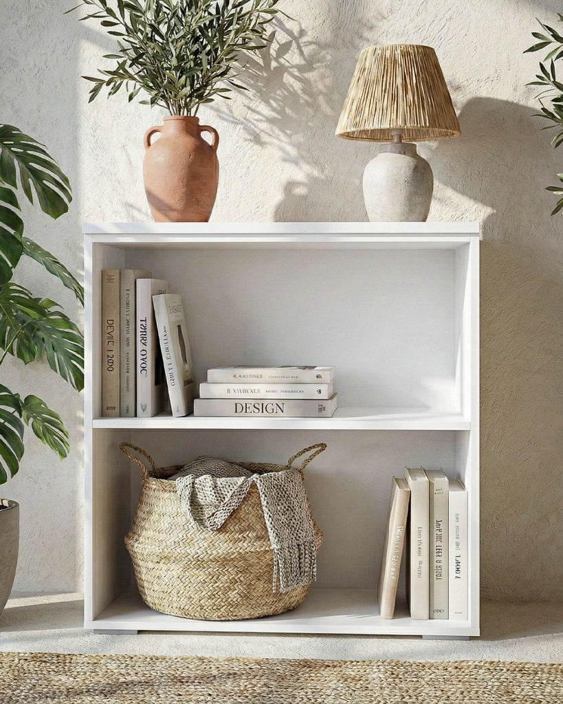 Armadio ufficio Arizona - Mobile archivio - 1 mensola inclusa - L. 90 x H. 83 x P. 42,5 cm – Bianco_