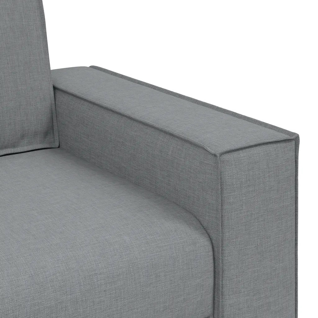Divano a 3 posti Grigio Chiaro 180 cm Tessuto