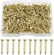 1 x 10 mm - Gugliate in Oro - Spiedini in Acciaio - Viti - 80 g (800-900 pezzi) - Materiale di Alta Qualità - Chiodi