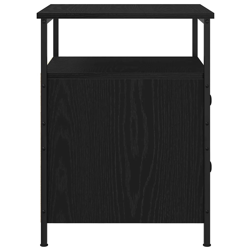 Armadio da Notte con cassetto Rovere Nero 34 x 35,5 x 50 cm 862921
