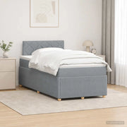Letto box spring con materasso Grigio Chiaro 120 x 200 cm 3451447
